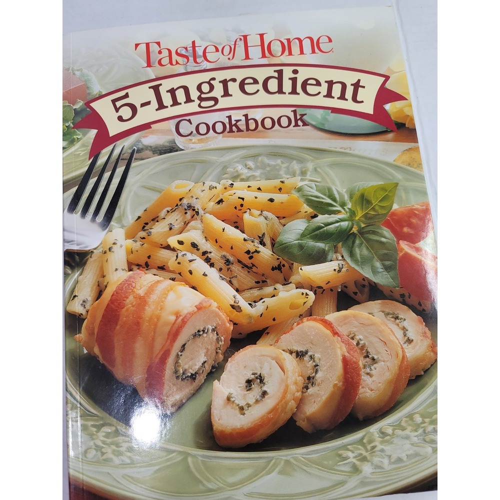 Taste of Home 5 ingredient cookbook, chicken steak eggs bbq pasta rice